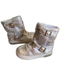 Stride Rite Girls Sequined Safi Boots Size 6.5